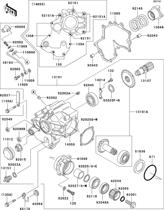 Front bevel gear(1/2)