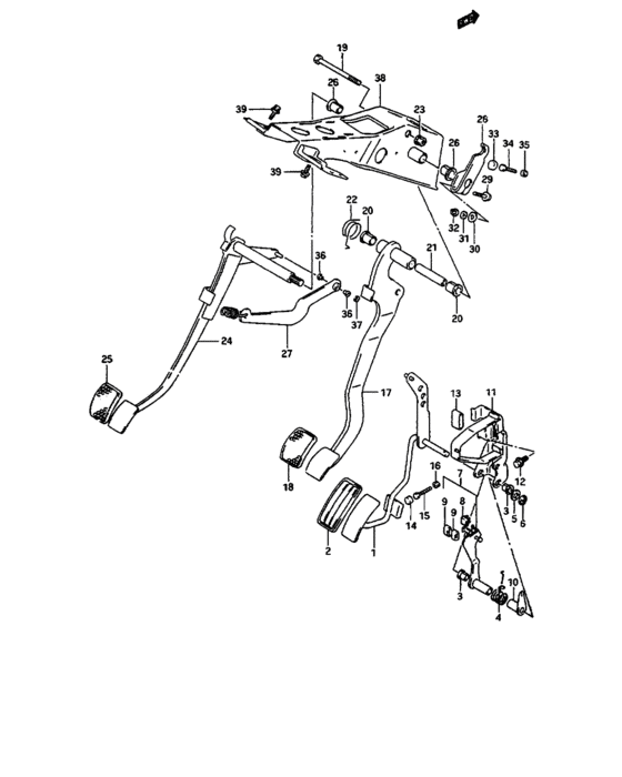 Pedal and pedal bracket
