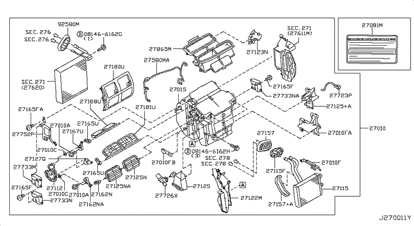 Heater & blower unit