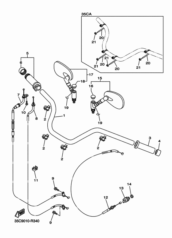 Steering handle & cable
