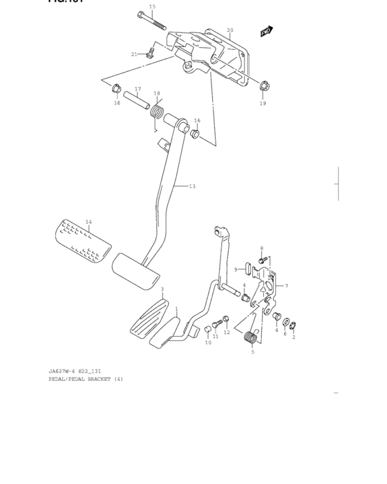 Pedal and pedal bracket