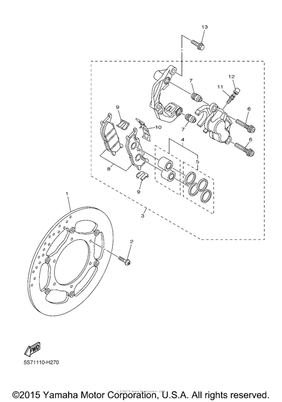 Front brake caliper
