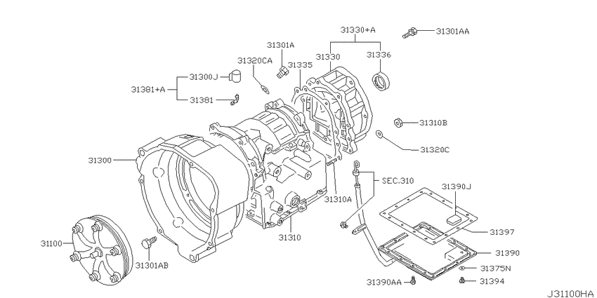 Torque converter,housing & case