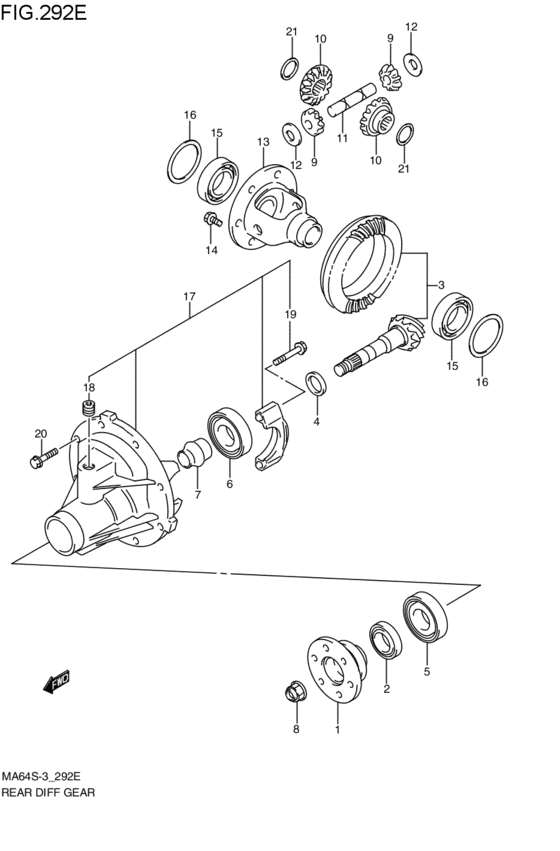 リヤデファレンシャルギヤ