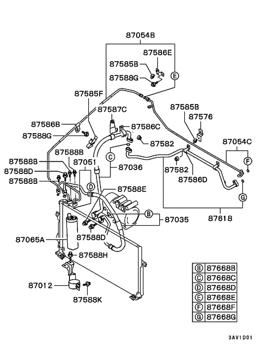 A/c cond, piping(auto,full:a)