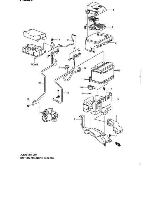 Battery mounting