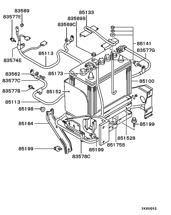 Battery cable & bracket