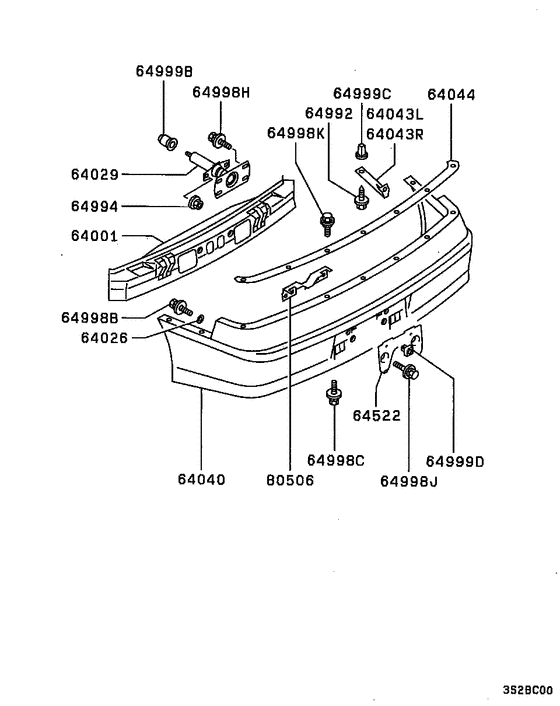 Rear bumper & support