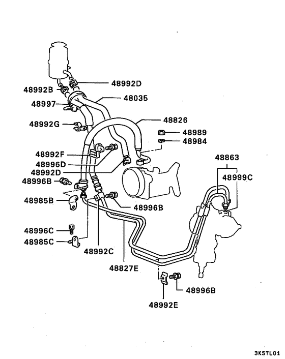 Power steering oil line