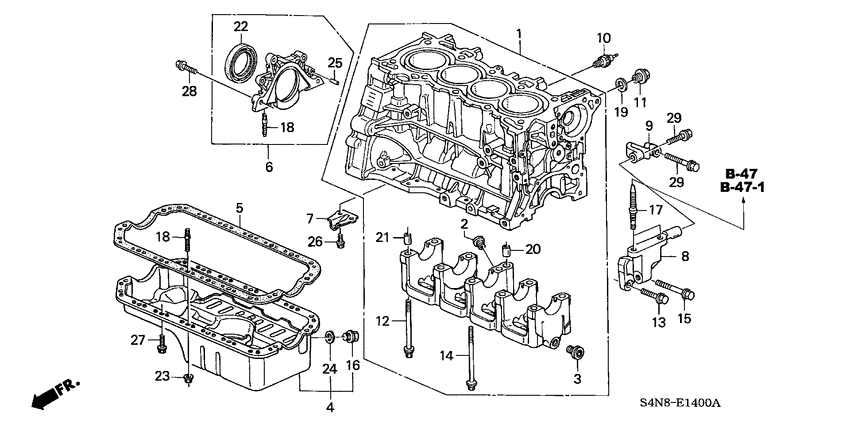 Cylinder block/oil pan