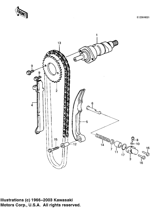 Camshaft/chain/tensioner