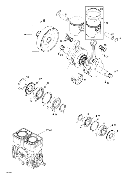 01- crankshaft and pistons