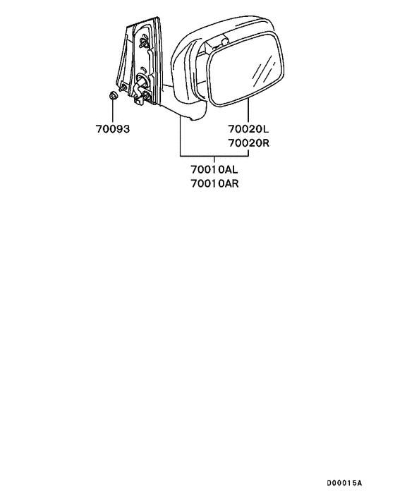 Outside rear view mirror