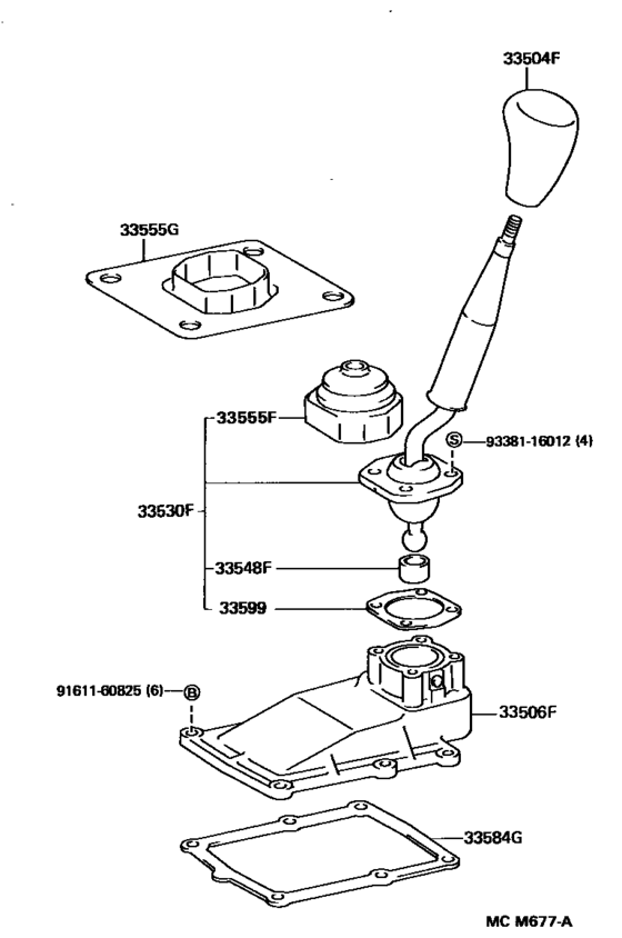 Shift Lever & Retainer for 1989 1993 Toyota SUPRA MA70 General