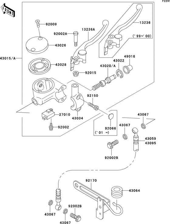 Front master cylinder