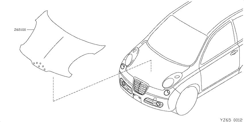Hood assemblyrear