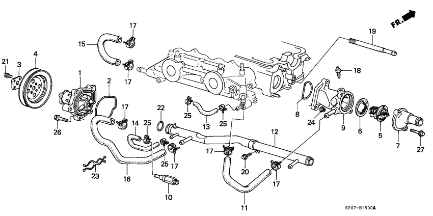 Water pump/thermostat