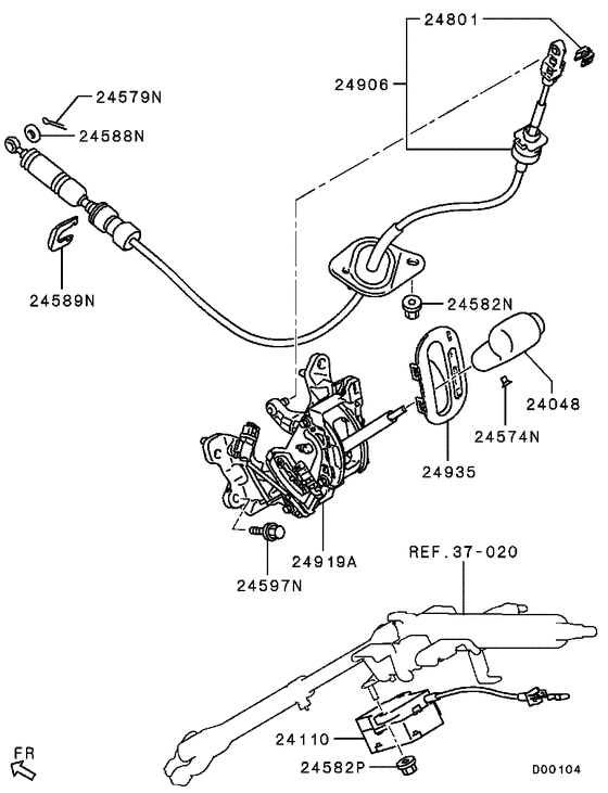 A/t floor shift linkage