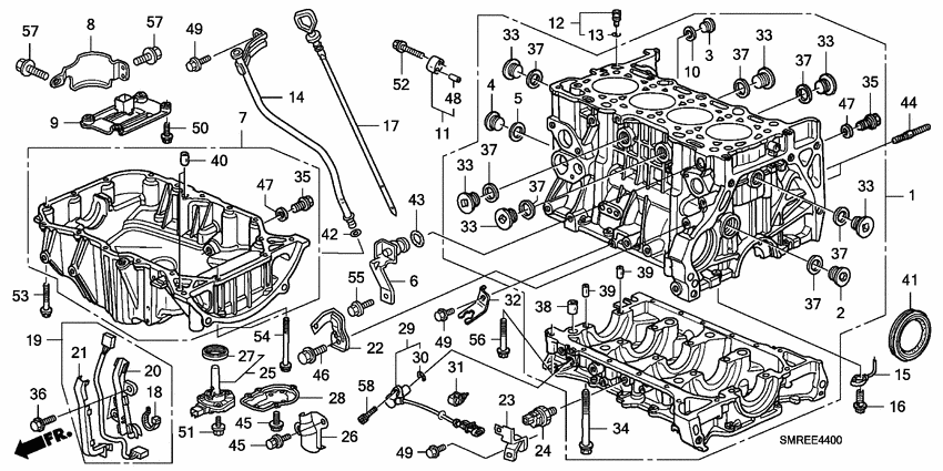 Cylinder block/oil pan