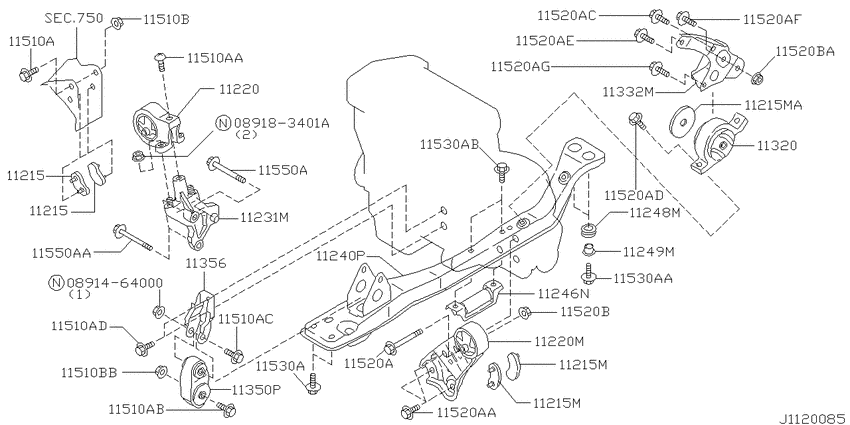 Engine & transmission   mounting