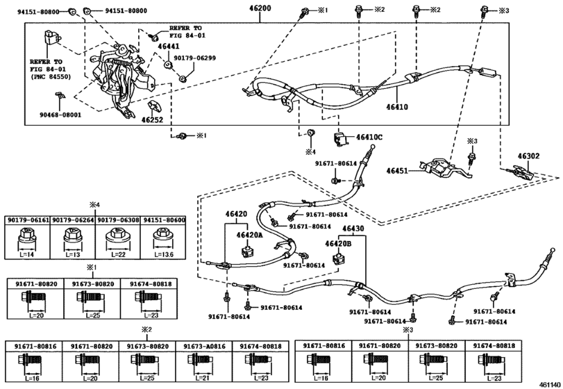 Parking Brake & Cable for 2011 2015 Toyota PRIUS ZVW30 General