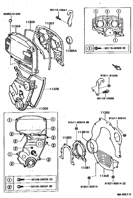 Timing Gear Cover & Rear End Plate