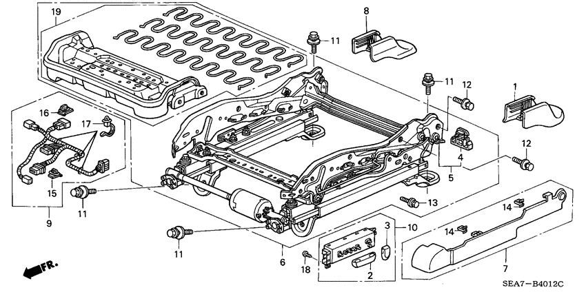 Front seat components