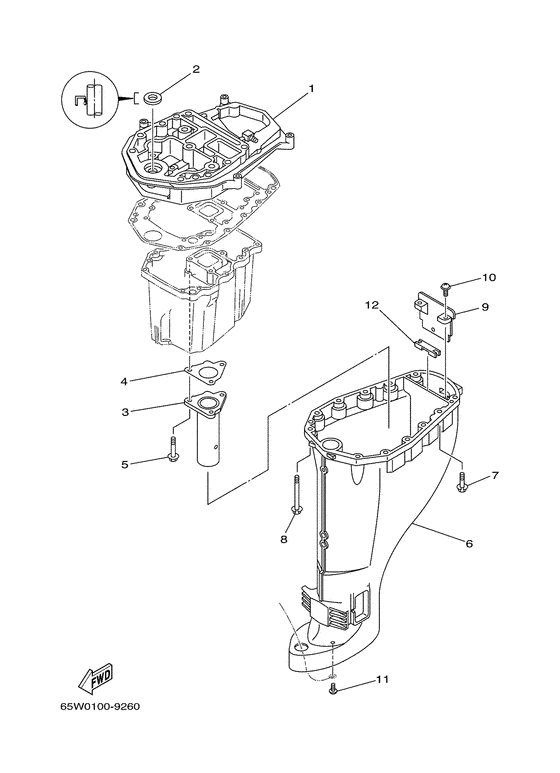 Upper casing