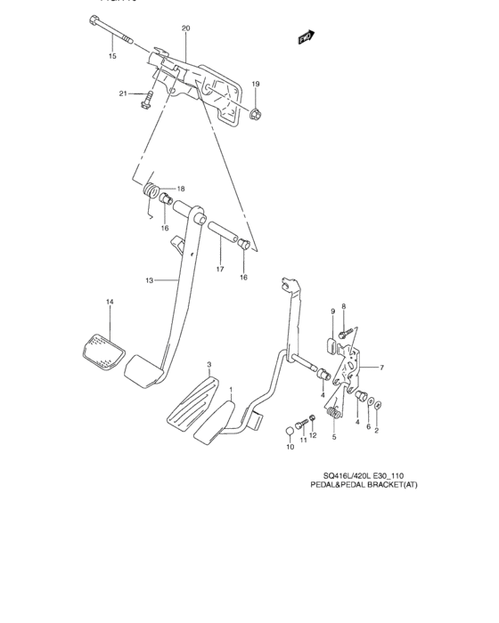 Pedal and pedal bracket