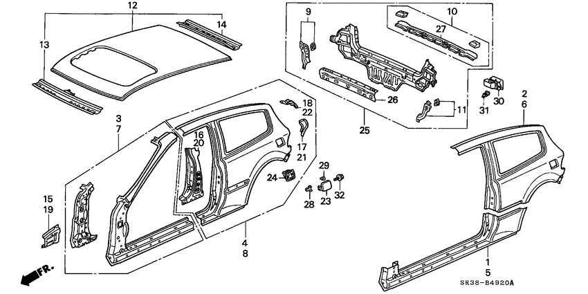 Body structure components
