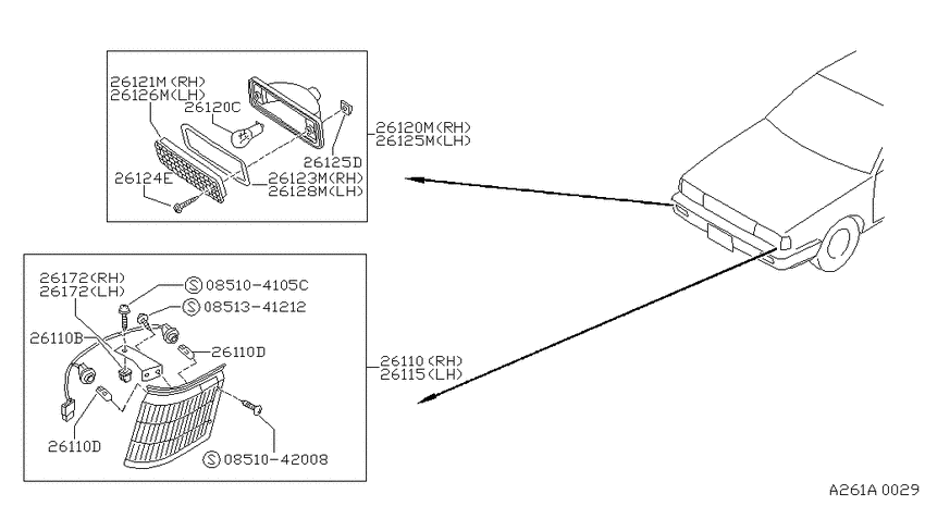 Front combination lamp