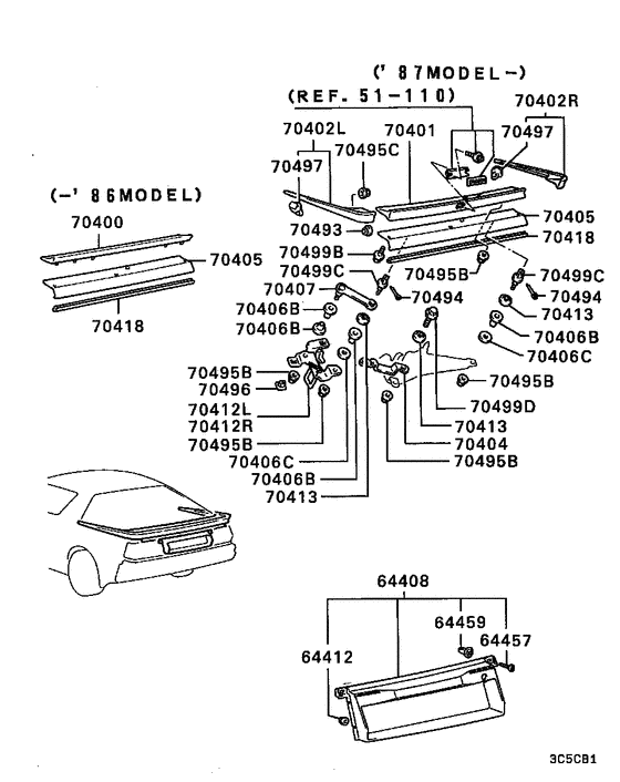 Rear garnish & moulding