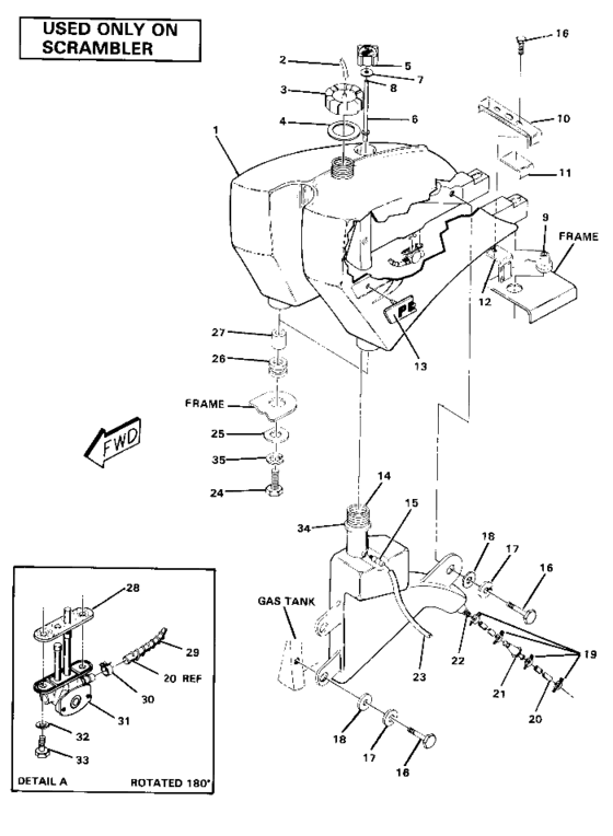 Fuel tank assembly-scrambler