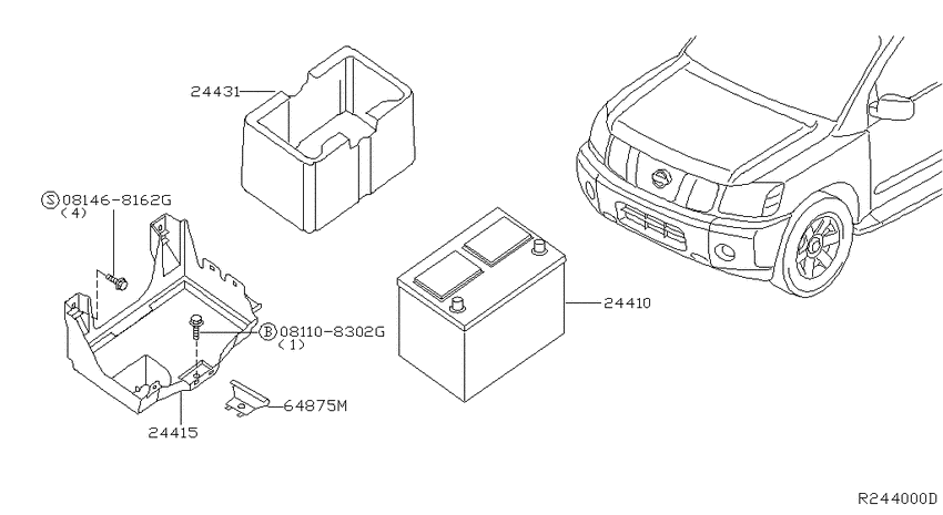 Battery & battery mounting