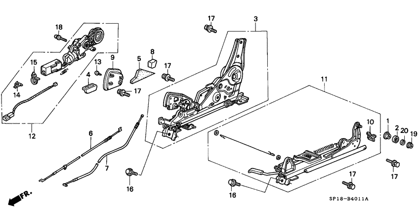 Front seat components