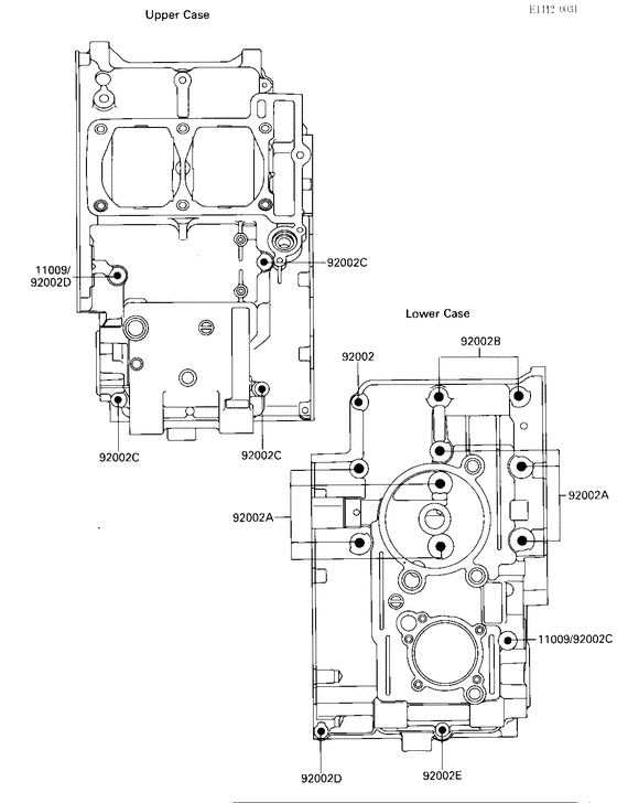 Crankcase bolt pattern