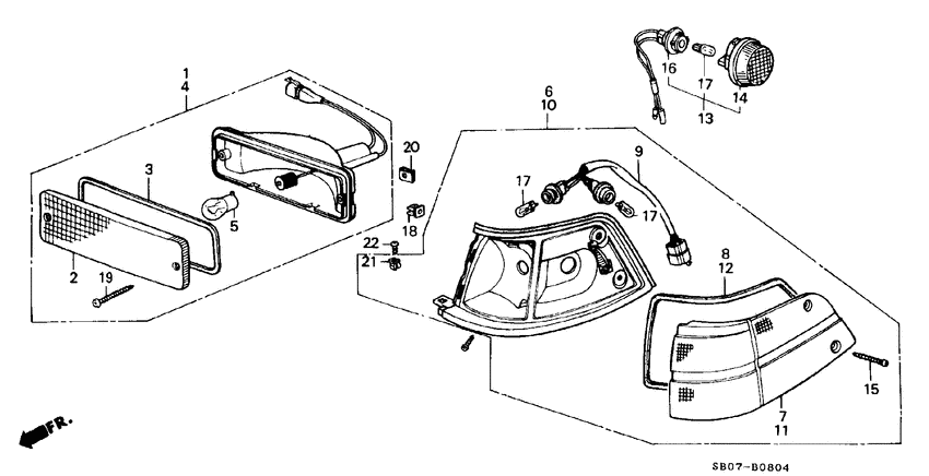 Front combination light