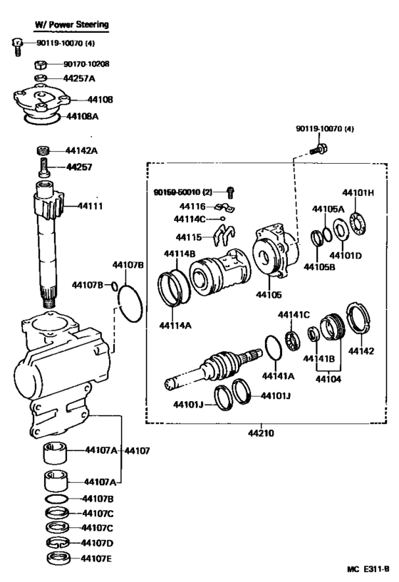 Front Steering Gear & Link