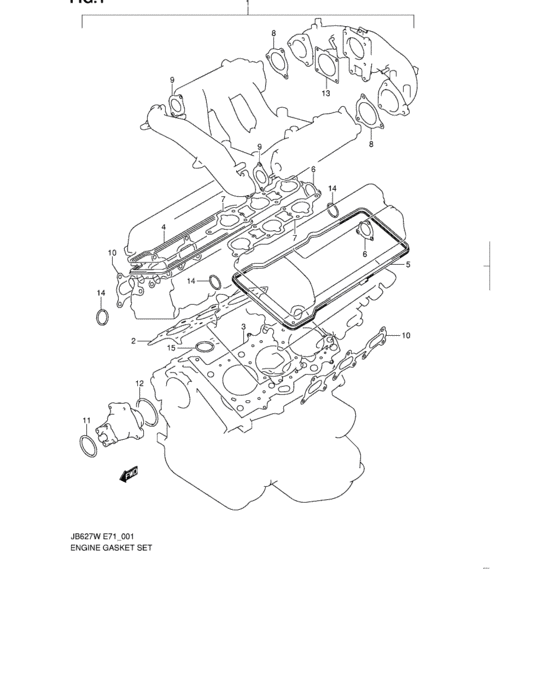 Engine gasket set