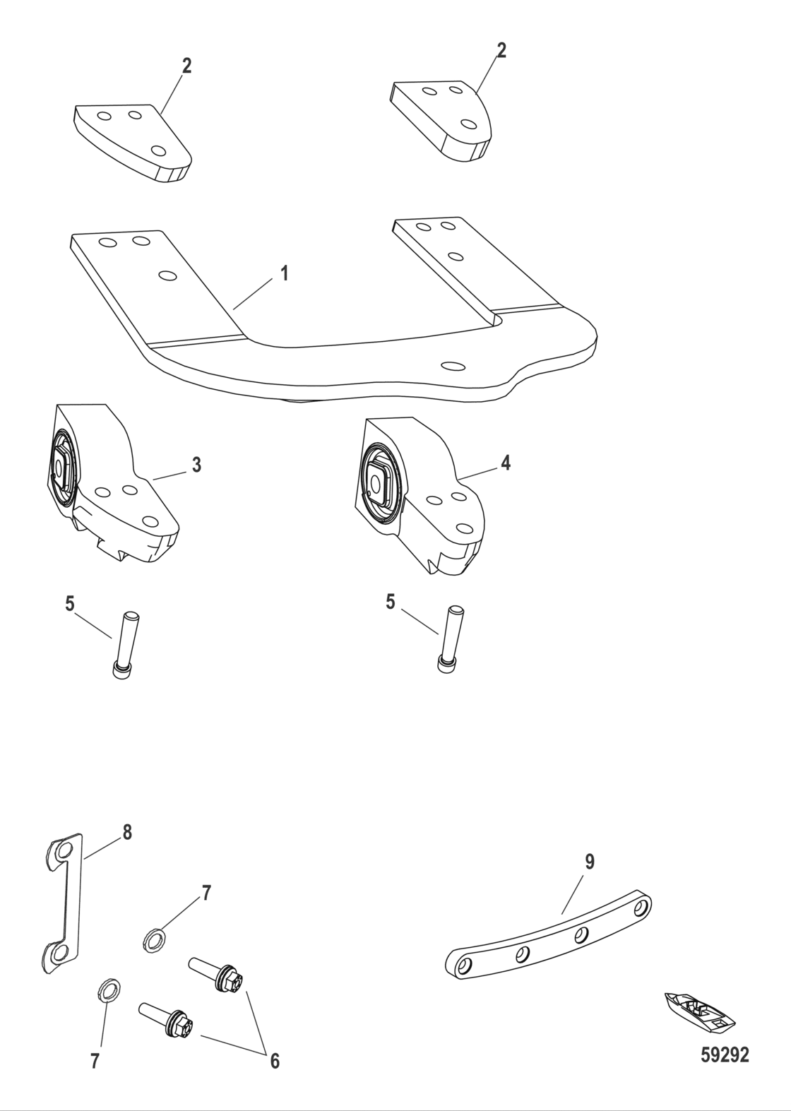 Tie Bar Kit Rear Mount (Factory Installed)