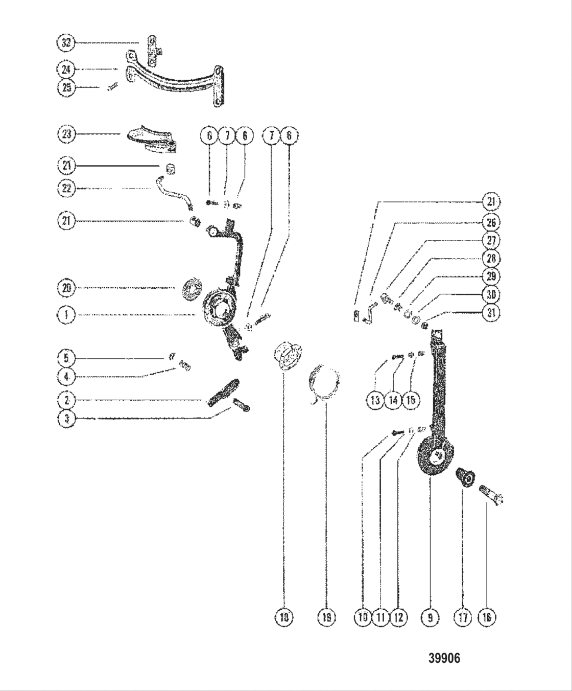 Throttle Lever And Spark Advance Lever