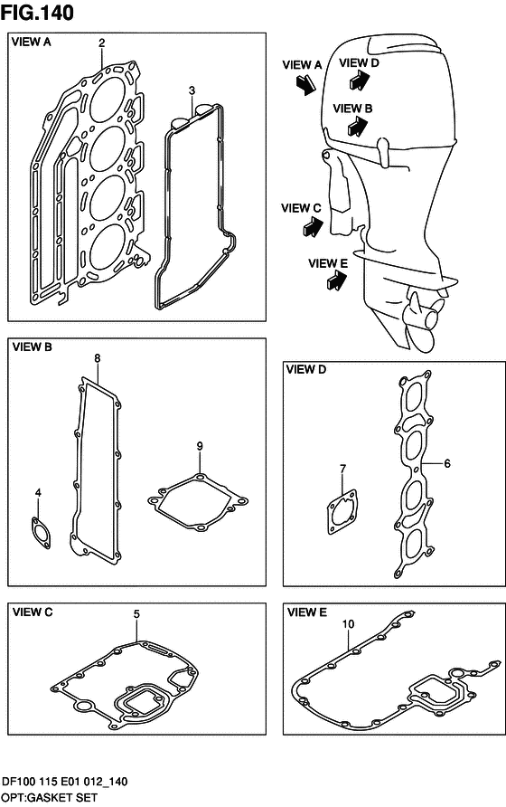 Opt:gasket set