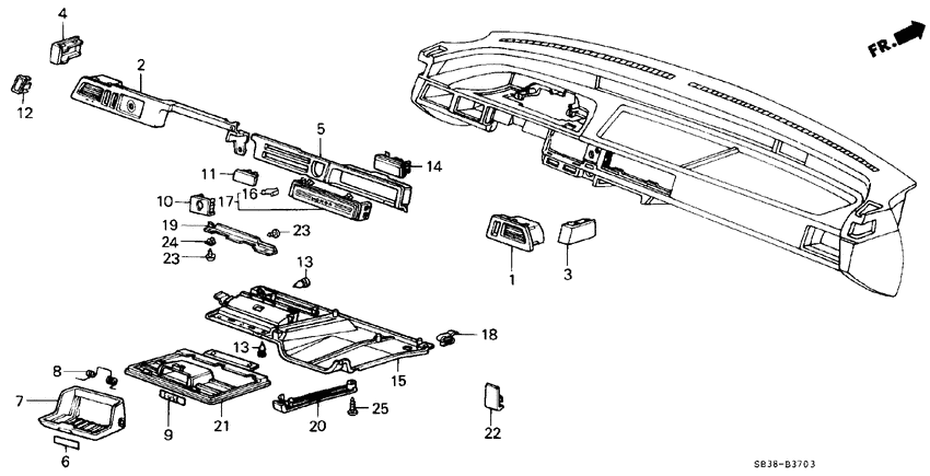 Instrument lower panel
