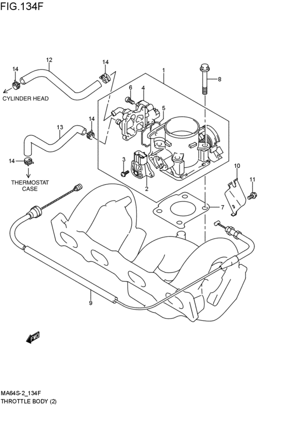 throttle body for 2000 2011 Suzuki WAGON R/PLUS/SOLIO/WIDE MA34S