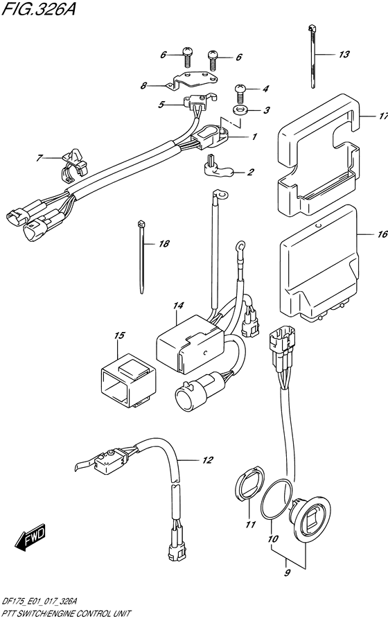 Ptt switch/engine control unit