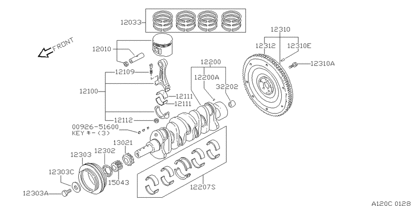 Piston,crankshaft & flywheel