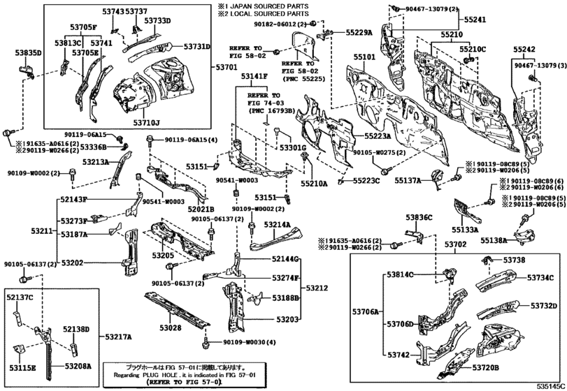 Front Fender Apron & Dash Panel