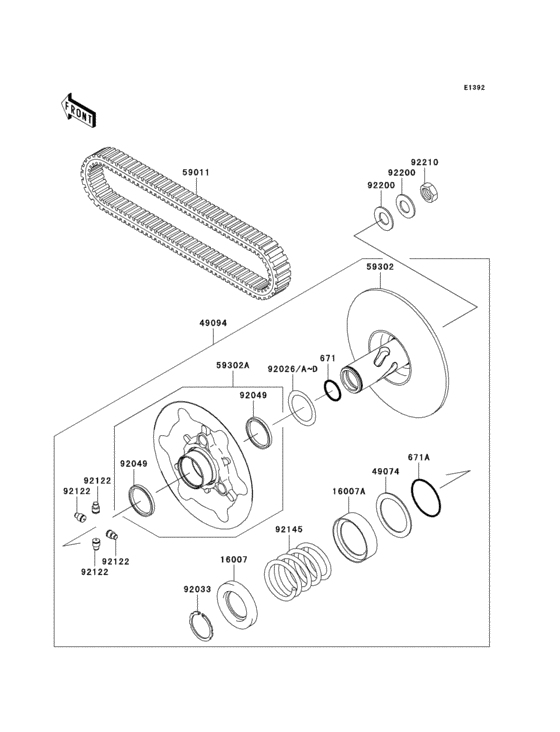 Driven converter/drive belt