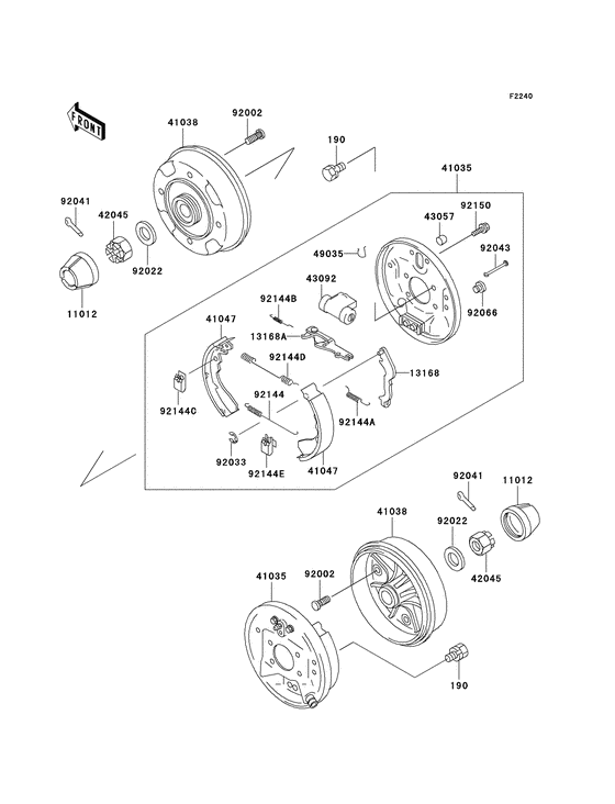 Rear hubs/brakes