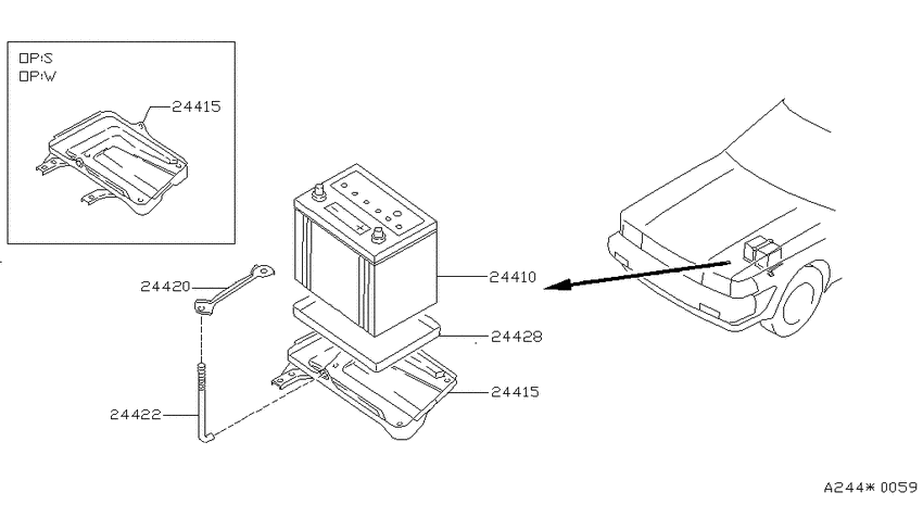 Battery & battery mounting